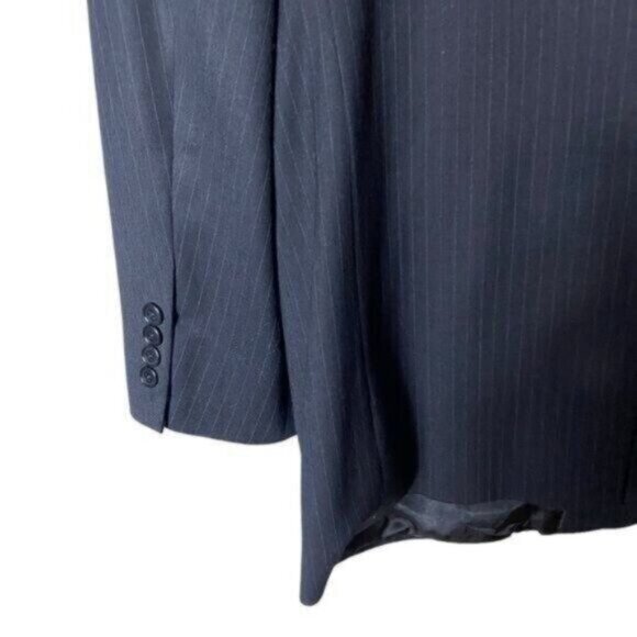 Brooks Brothers 346 Wool‎ Stretch Mens Suit Jacket 43R Sport Coat Black F… - Picture 7 of 11